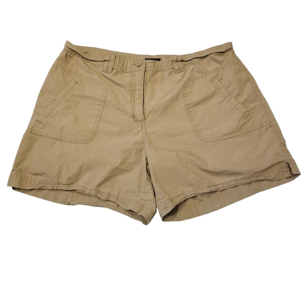 Denver Hayes Hiking Shorts W12 100% Cotton Beige Large Khaki Cargo Short Vintage